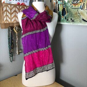 Gorgeous Tribal Aztec Silk Scarf - Dopamine Core